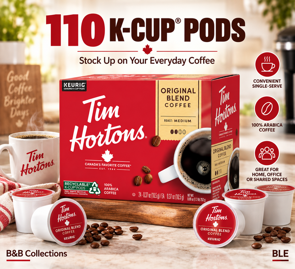Tim Hortons Original Blend Medium Roast Coffee K-Cup Pods, 100% Arabica Coffee, 110 Count