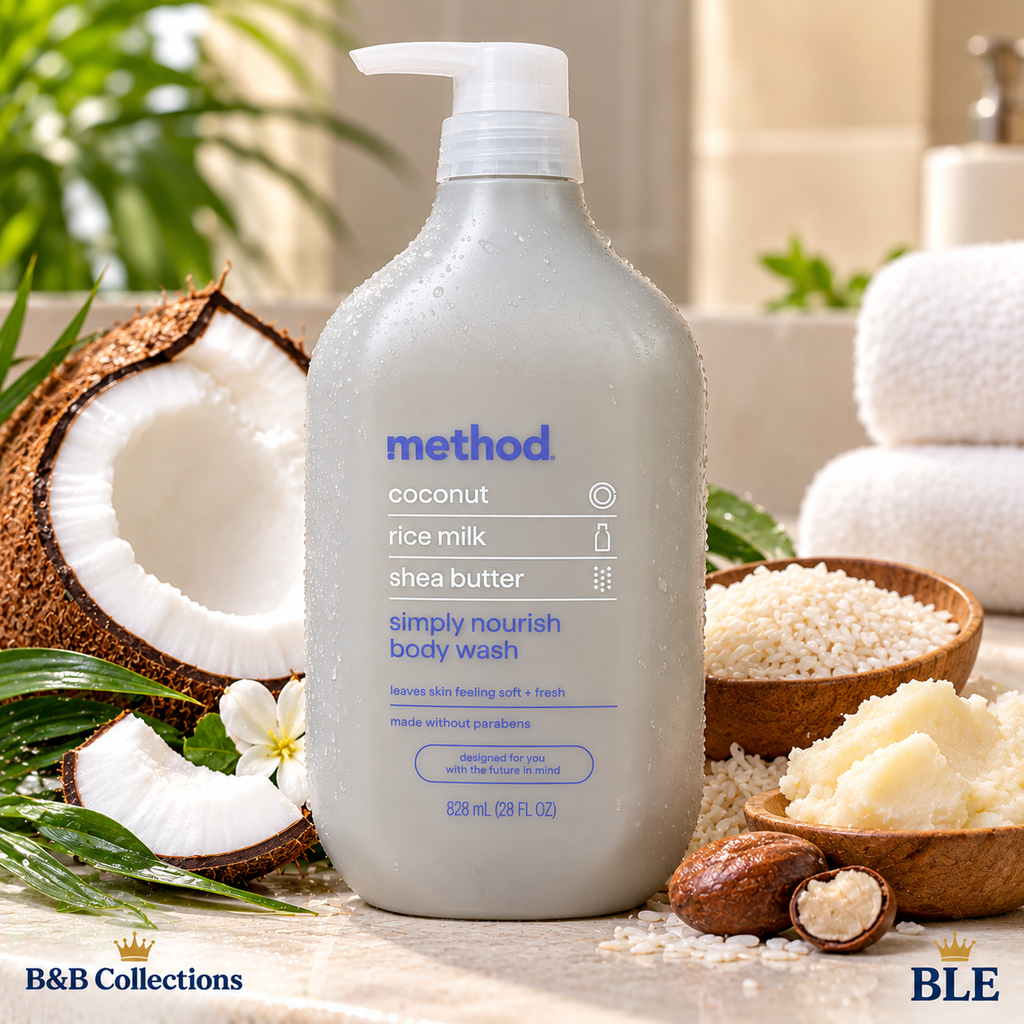 Method Body Wash 2-Pack, Tropic Wonder & Simply Nourish, 28 fl oz Each, Paraben-Free Body Wash with Watermelon, Coconut Milk & Shea Butter, 56 fl oz Total