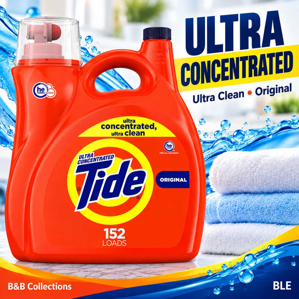 Tide Ultra Concentrated Liquid Laundry Detergent + Advanced Power OXI, HE Compatible, 78 Loads, 138 fl oz