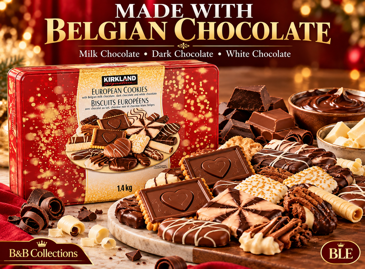 Kirkland Signature European Cookies with Belgian Chocolate, Holiday Assortment, 49.4 oz (3 lb 1.4 oz)
