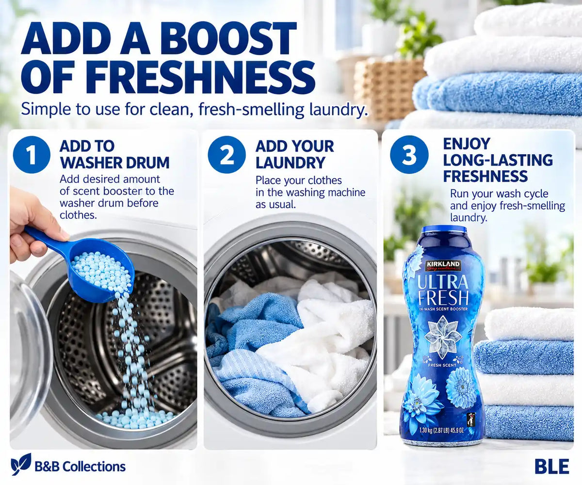 Kirkland Signature Ultra Fresh In-Wash Scent Booster, Fresh Scent, Laundry Fragrance Beads, 45.9 oz (1.30 kg)