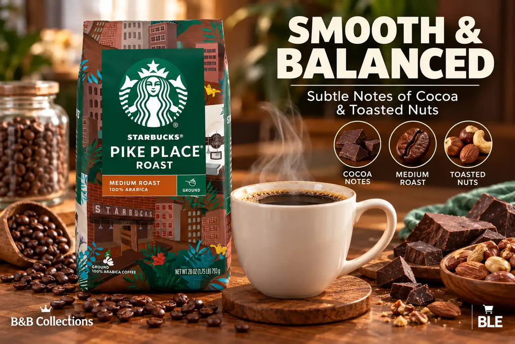 Starbucks Pike Place Roast Ground Coffee, Medium Roast, 100% Arabica Coffee, Smooth & Balanced, 28 oz (793 g)