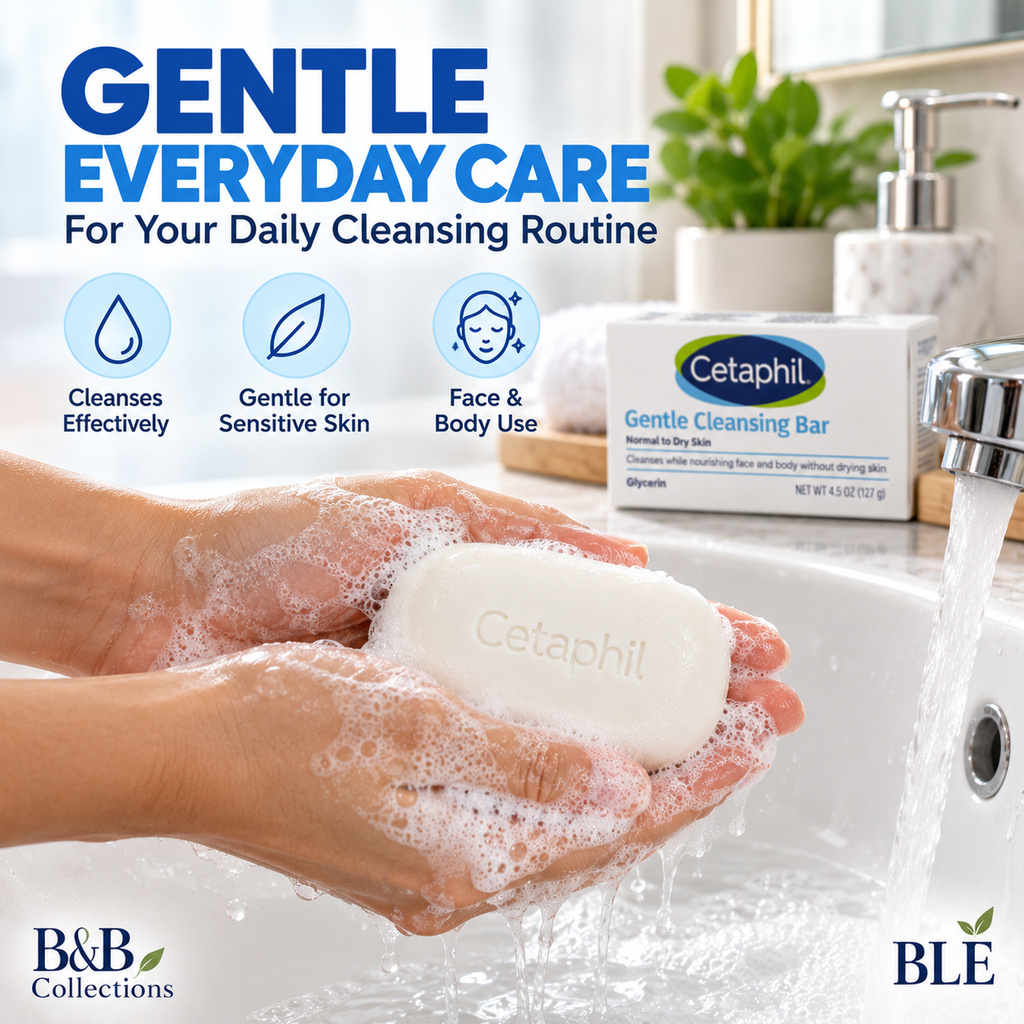 Cetaphil Gentle Cleansing Bar, 4.5 oz Each, 6-Pack, Moisturizing Soap Bar with Glycerin, Gentle Cleansing for Sensitive Skin