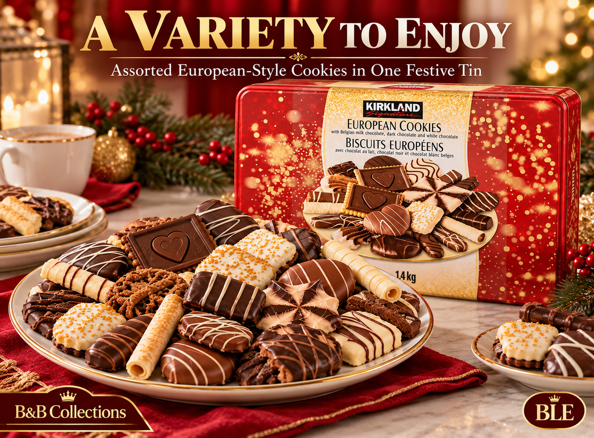 Kirkland Signature European Cookies with Belgian Chocolate, Holiday Assortment, 49.4 oz (3 lb 1.4 oz)