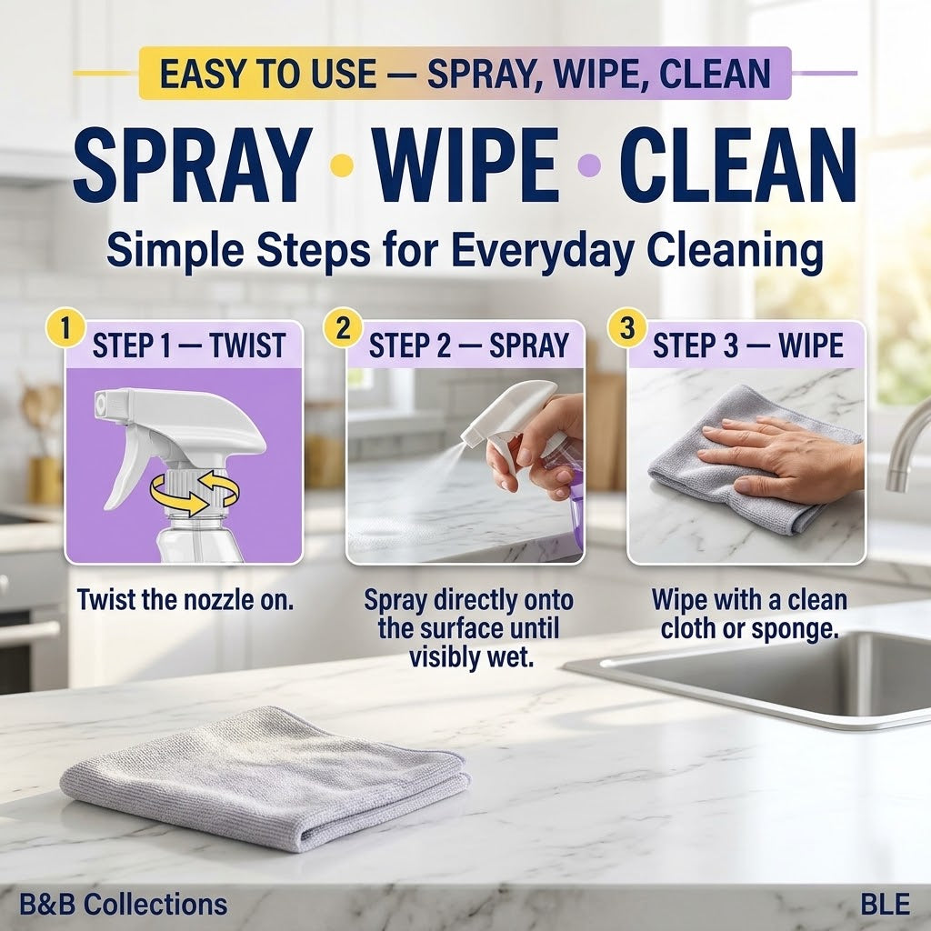 Fabuloso 3-in-1 Multi-Purpose Cleaning Spray, Lemon & Lavender Scents, Instant Grease Cutting, Long-Lasting Freshness, Kitchen & Bathroom Cleaner – Available in Lemon, Lavender & Variety 2-Pack