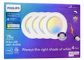 Philips 5/6 LED Recessed 4-Pack – Adjustable White (2700K–5000K), 75W Replacement, Fits 5” & 6” Cans