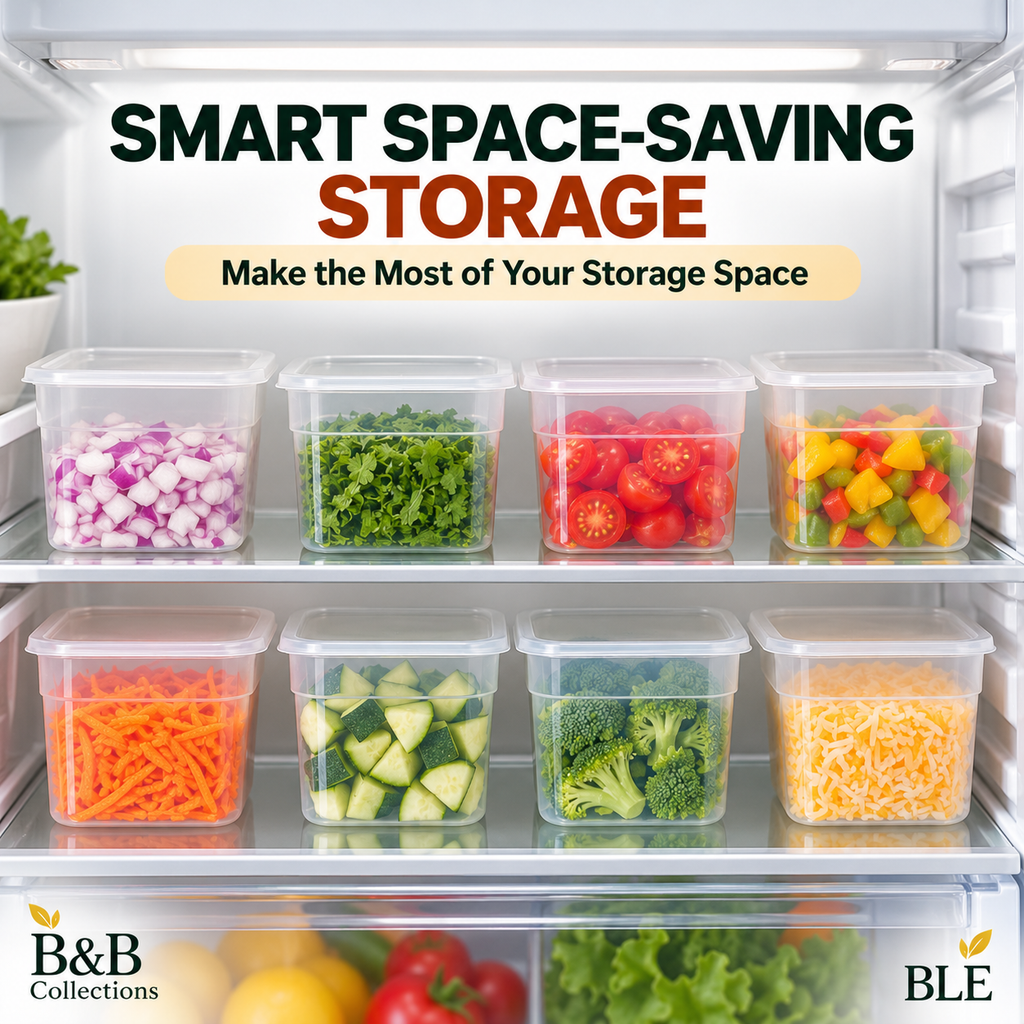 Cambro Food Storage Containers with Lids, 16-Piece Set, BPA-Free, NSF Certified, Made in USA, Clear Square Containers, 0.5 QT & 1 QT