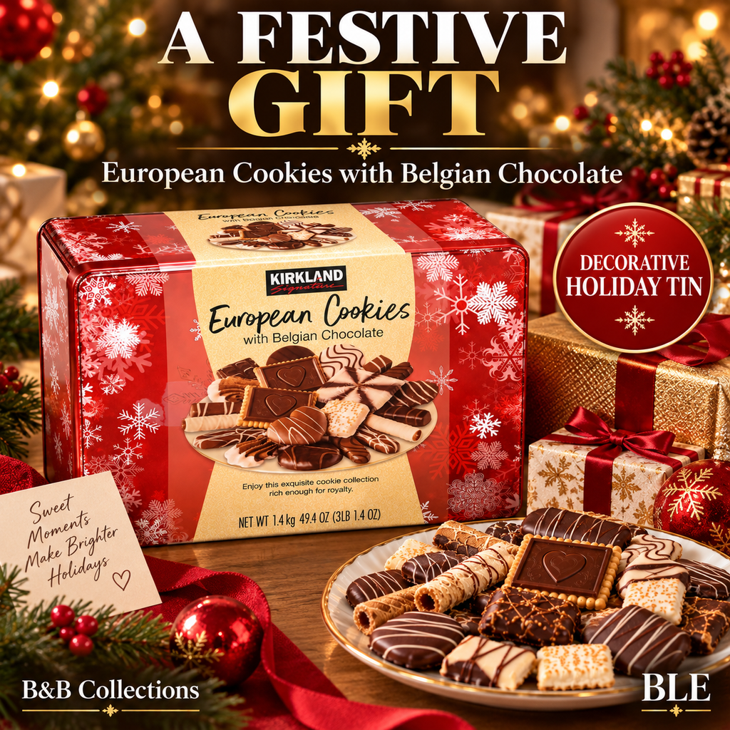 Kirkland Signature European Cookies with Belgian Chocolate, Holiday Assortment, 49.4 oz (3 lb 1.4 oz)