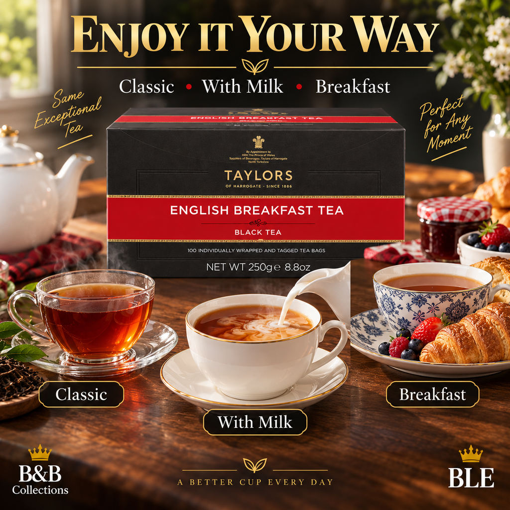 Taylors of Harrogate English Breakfast Tea, Rich & Malty Black Tea, 100 Individually Enveloped Tea Bags, 8.8 oz (250 g)