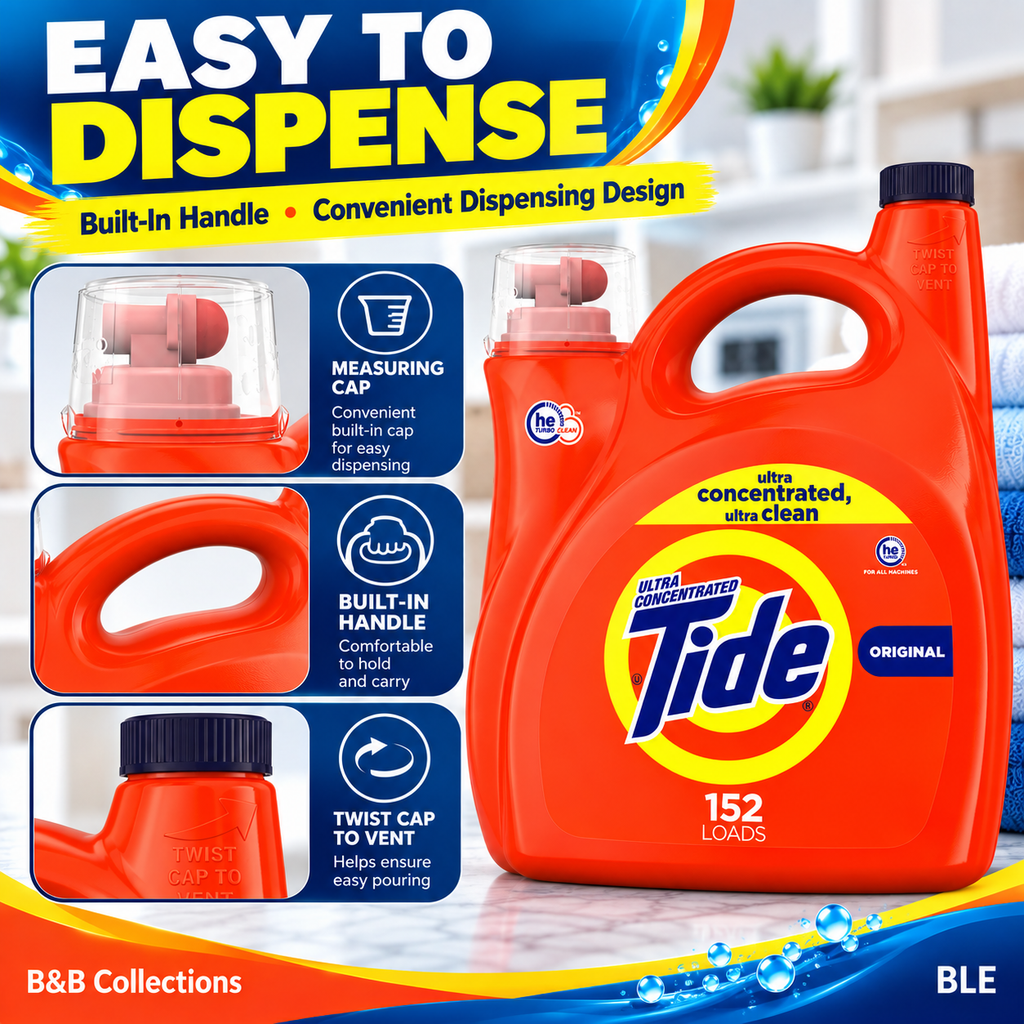 Tide Ultra Concentrated Liquid Laundry Detergent + Advanced Power OXI, HE Compatible, 78 Loads, 138 fl oz