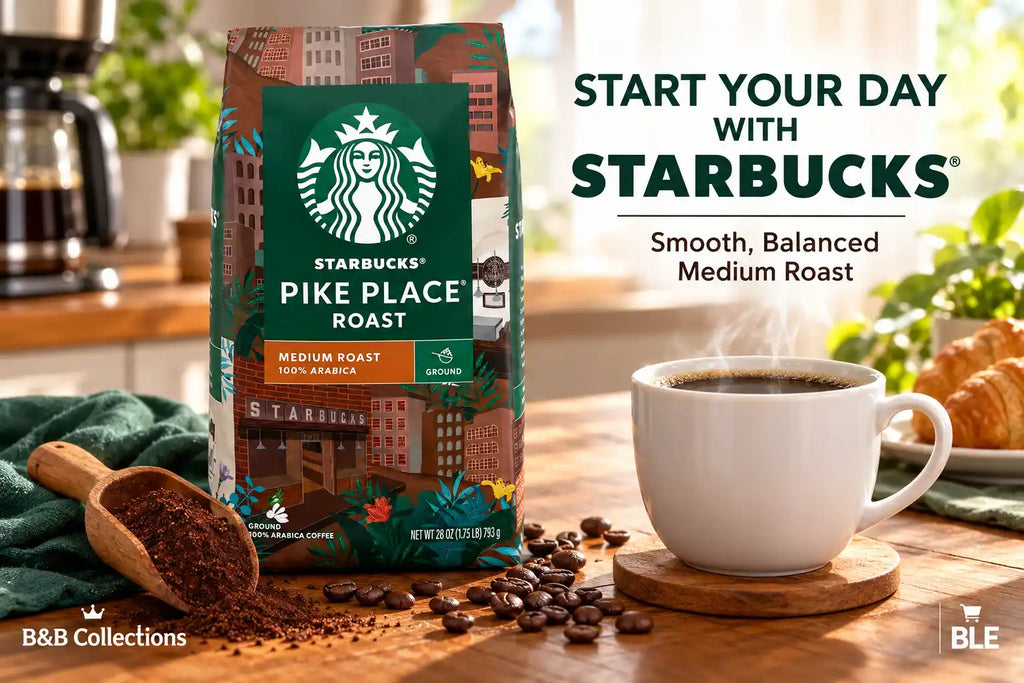 Starbucks Pike Place Roast Ground Coffee, Medium Roast, 100% Arabica Coffee, Smooth & Balanced, 28 oz (793 g)