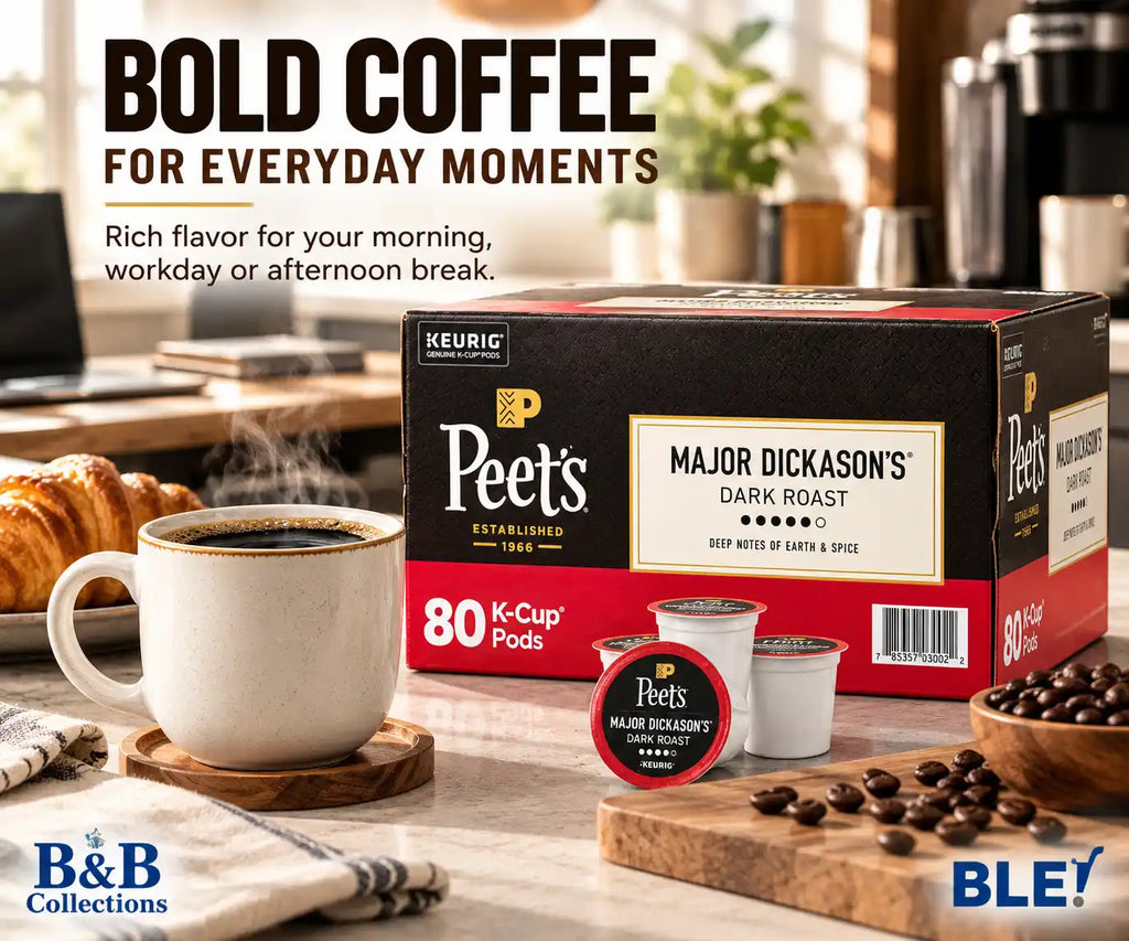 Peet’s Coffee Major Dickason’s Blend Dark Roast K-Cup Pods, Deep Notes of Earth & Spice, 80 Count