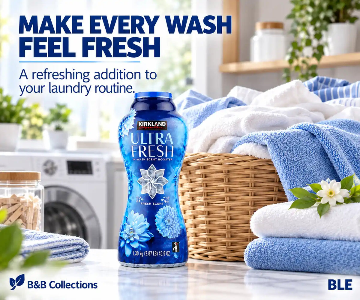 Kirkland Signature Ultra Fresh In-Wash Scent Booster, Fresh Scent, Laundry Fragrance Beads, 45.9 oz (1.30 kg)