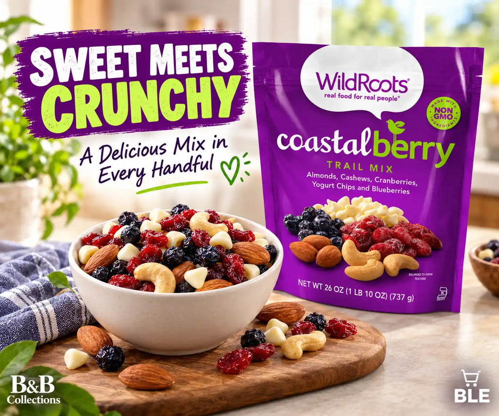 WildRoots Coastal Berry Trail Mix, Almonds, Cashews, Cranberries, Yogurt Chips & Blueberries, Non-GMO, 26 oz (737 g)