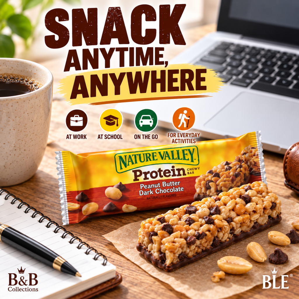 Nature Valley Protein Chewy Granola Bars, Peanut Butter Dark Chocolate, 10g Protein, Gluten Free, 6g Fiber, 30 Individually Wrapped Bars, 42.6 oz