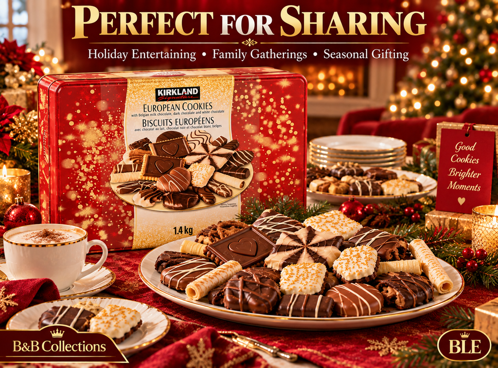 Kirkland Signature European Cookies with Belgian Chocolate, Holiday Assortment, 49.4 oz (3 lb 1.4 oz)