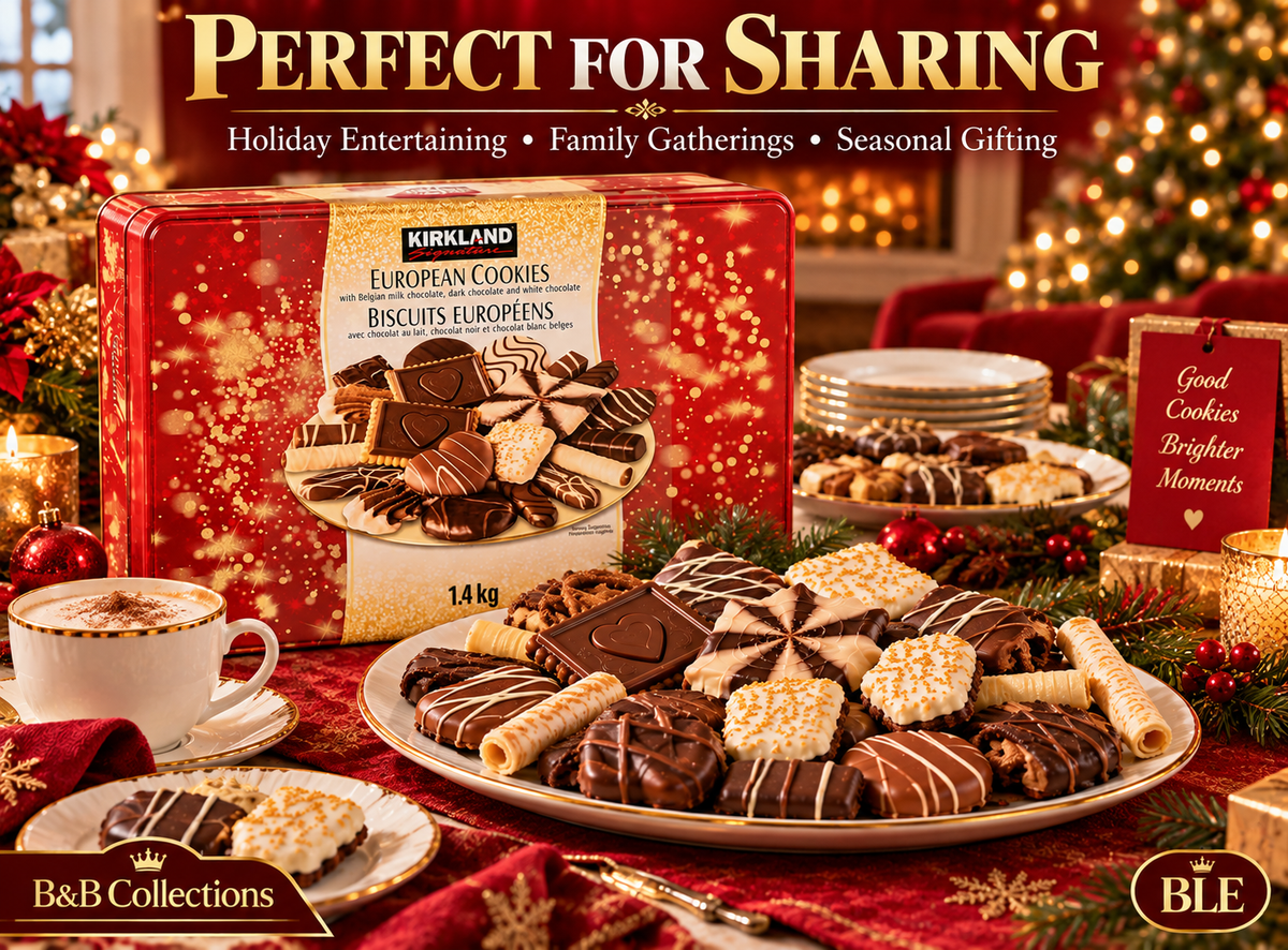 Kirkland Signature European Cookies with Belgian Chocolate, Holiday Assortment, 49.4 oz (3 lb 1.4 oz)
