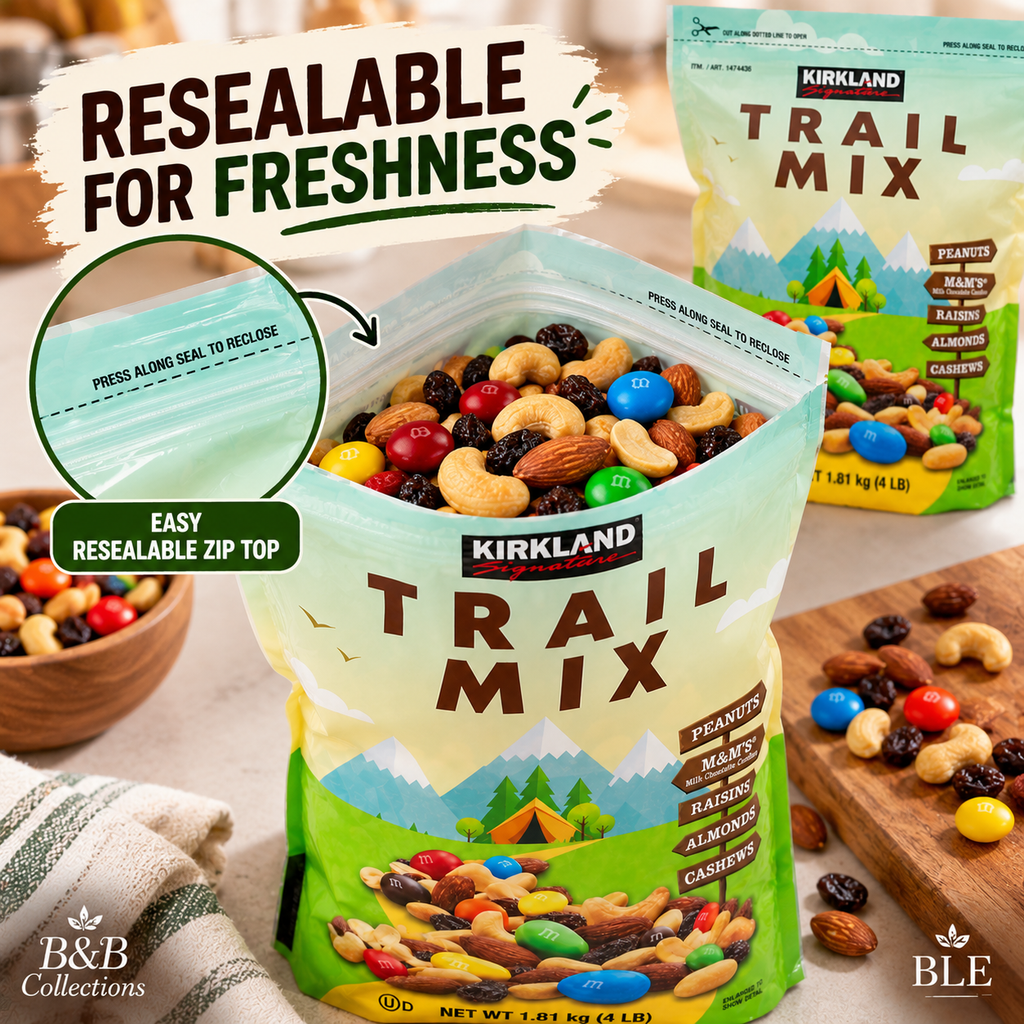Kirkland Signature Trail Mix, 4 lb (64 oz) – Peanuts, Almonds, Cashews, Raisins & M&M's Milk Chocolate Candies, Sweet & Salty Snack Mix