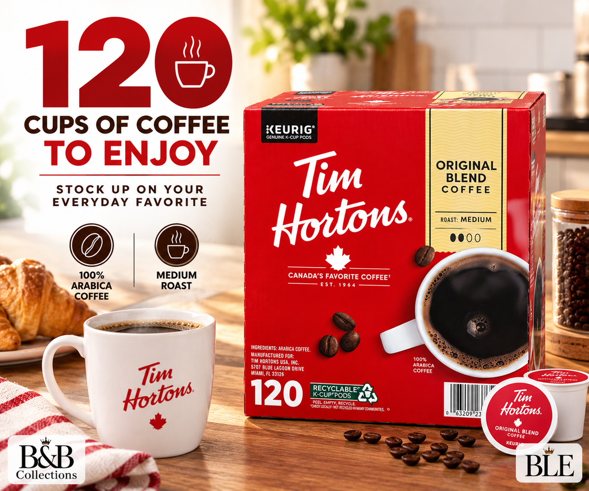 Tim Hortons Original Blend Coffee, Medium Roast, 100% Arabica Coffee, Keurig K-Cup Pods, 120 Count