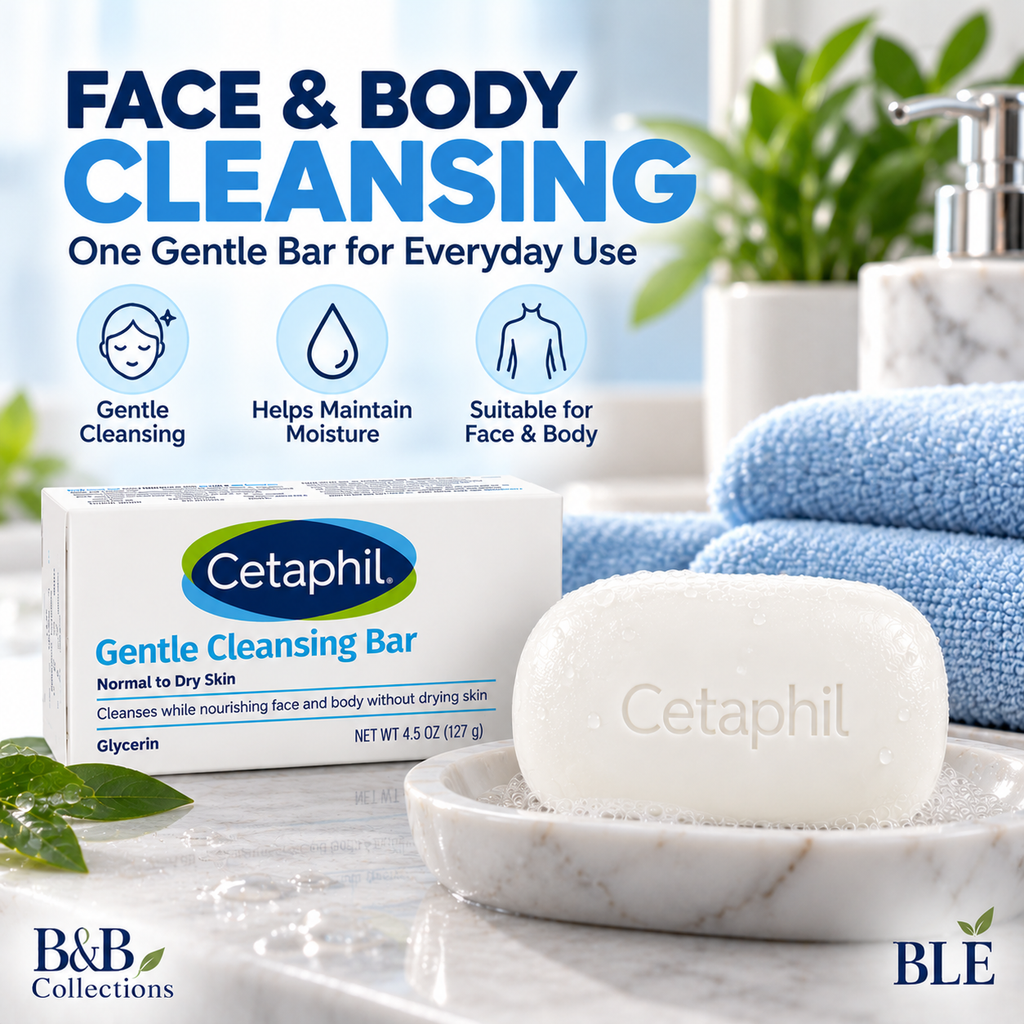 Cetaphil Gentle Cleansing Bar, 4.5 oz Each, 6-Pack, Moisturizing Soap Bar with Glycerin, Gentle Cleansing for Sensitive Skin