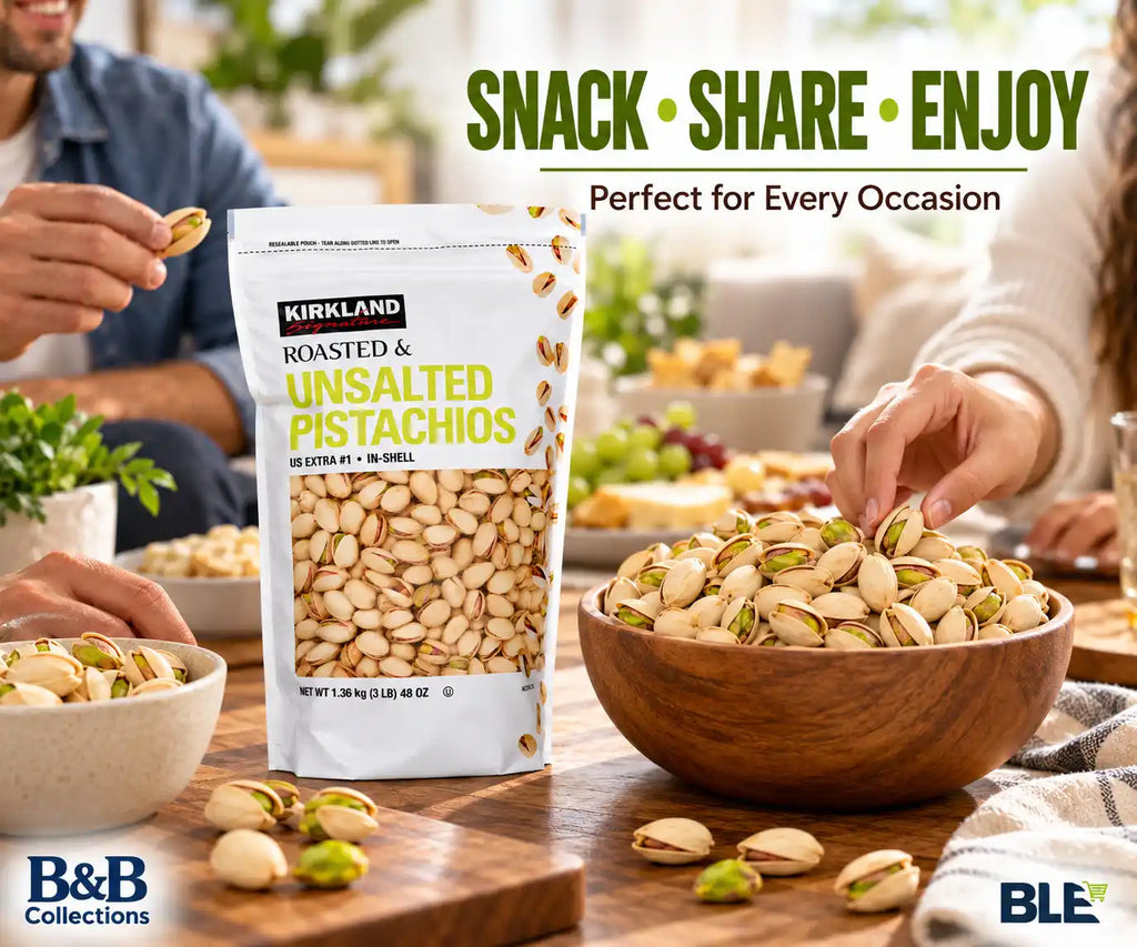 Kirkland Signature Roasted & Unsalted Pistachios, US Extra #1 In-Shell, Resealable Pouch, 48 oz (3 lb / 1.36 kg)