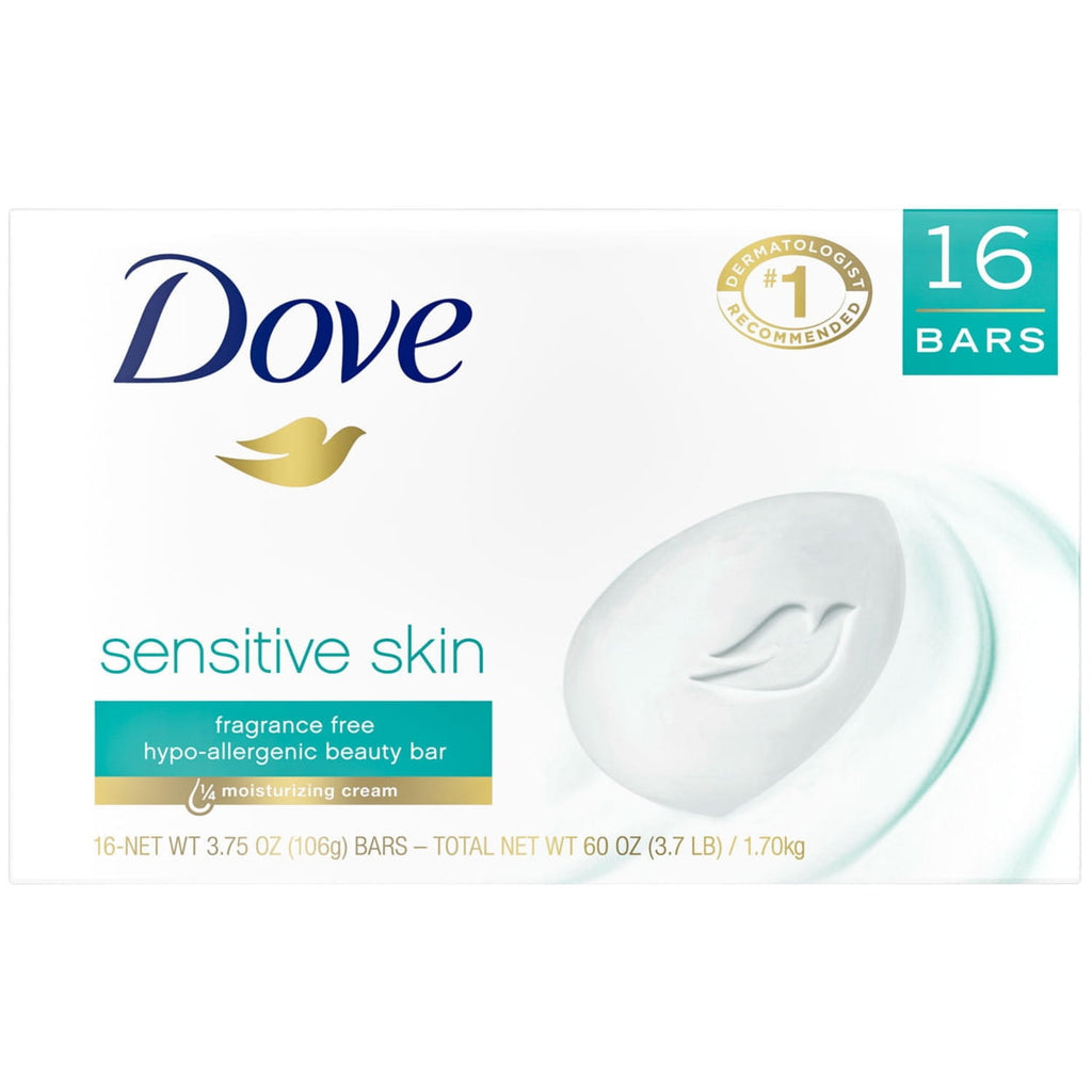 Dove Beauty Bar Sensitive Skin 3.75 Ounce (16 Count)