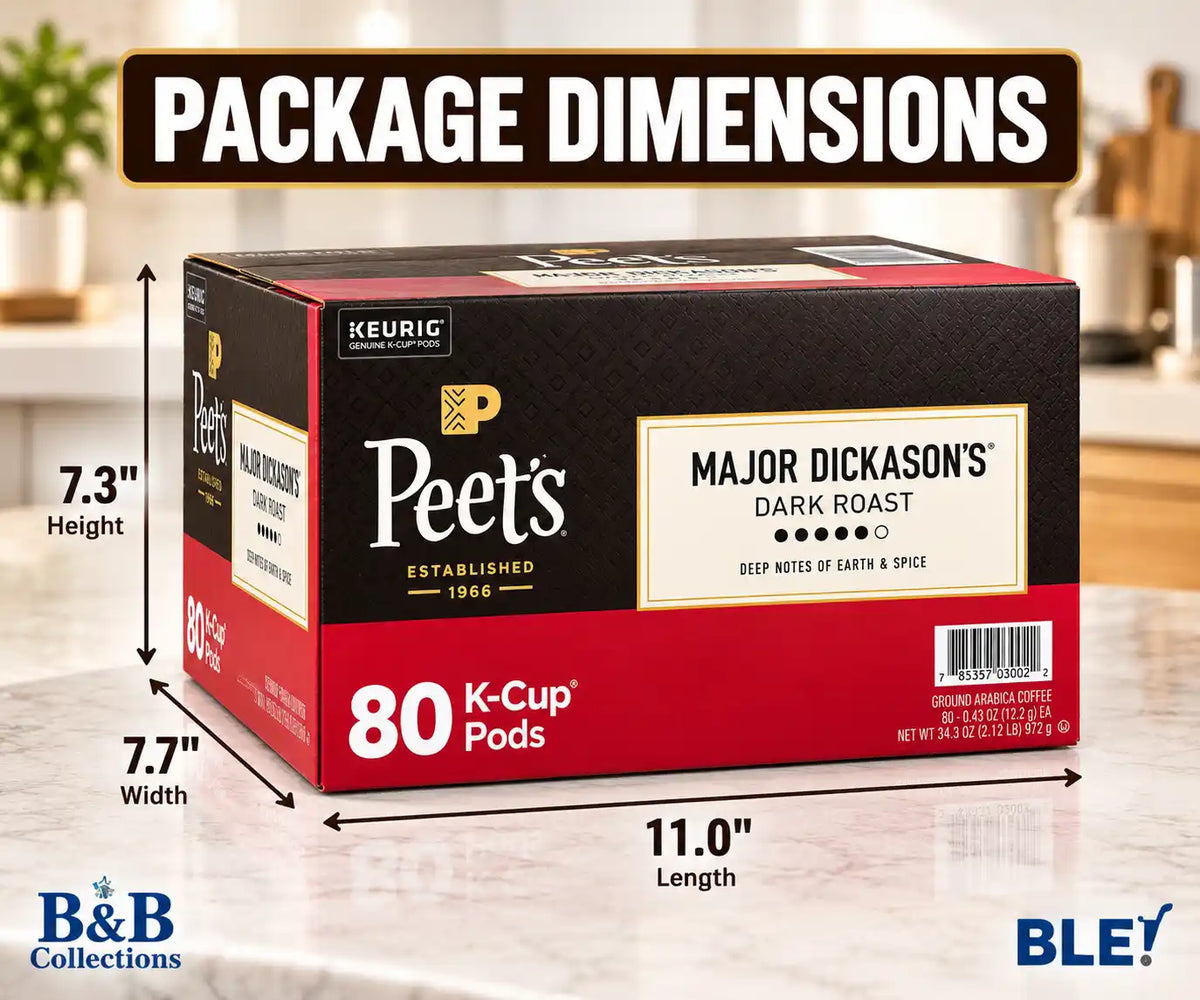 Peet’s Coffee Major Dickason’s Blend Dark Roast K-Cup Pods, Deep Notes of Earth & Spice, 80 Count