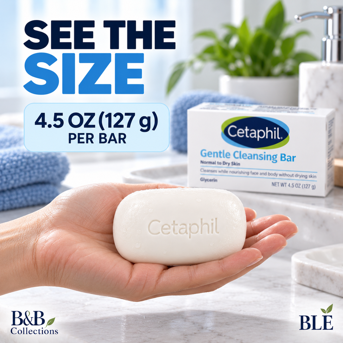 Cetaphil Gentle Cleansing Bar, 4.5 oz Each, 6-Pack, Moisturizing Soap Bar with Glycerin, Gentle Cleansing for Sensitive Skin