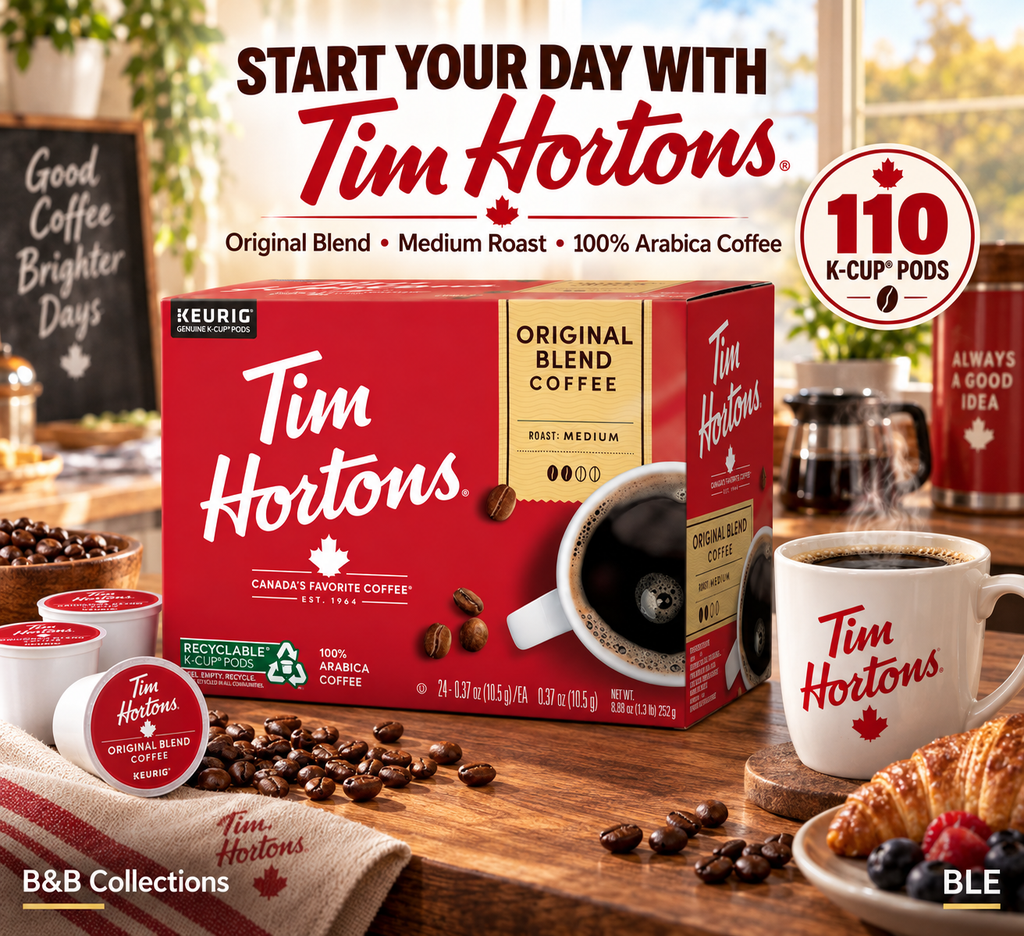 Tim Hortons Original Blend Medium Roast Coffee K-Cup Pods, 100% Arabica Coffee, 110 Count