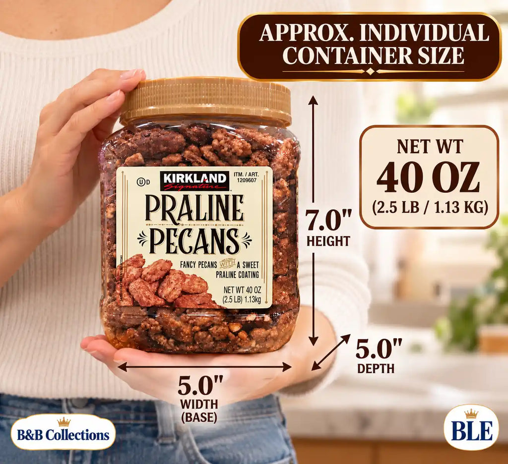 Kirkland Signature Praline Pecans, Fancy Pecans with Sweet Praline Coating, 40 oz Each, 2 Pack, 80 oz Total