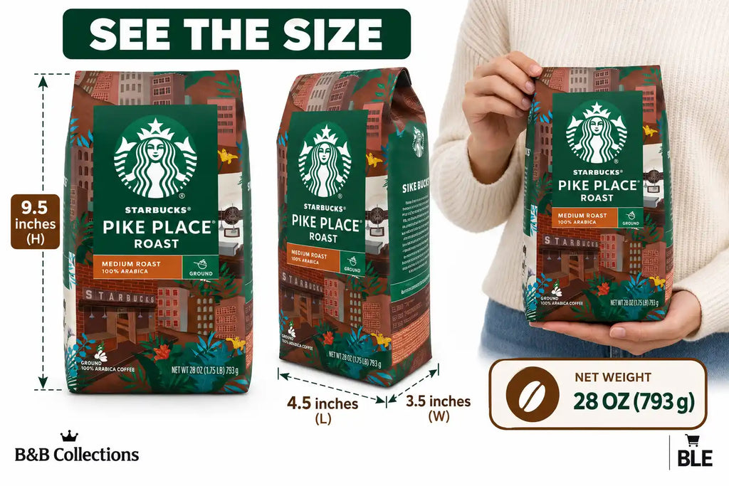 Starbucks Pike Place Roast Ground Coffee, Medium Roast, 100% Arabica Coffee, Smooth & Balanced, 28 oz (793 g)