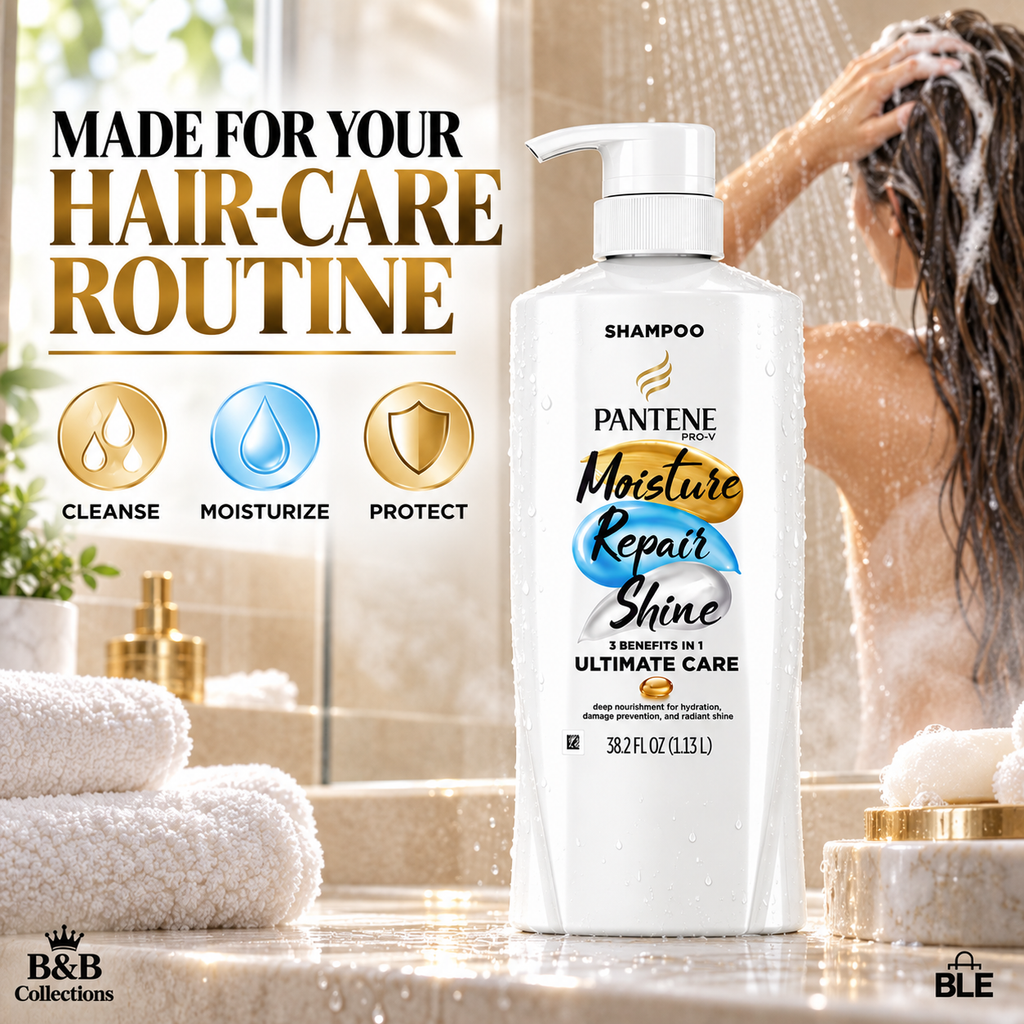 Pantene Pro-V Moisture Repair + Shine Ultimate Care Shampoo, 38.2 fl oz