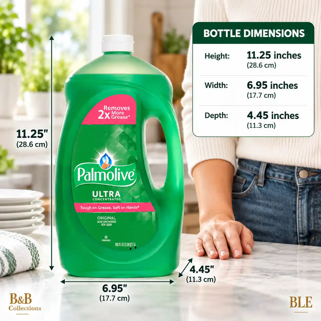 Palmolive Ultra Original Concentrated Dish Liquid, 102 fl oz (3 L), Powerful Grease-Cutting Formula, Tough on Grease, Soft on Hands, Large Economy Bottle