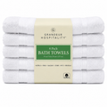 Grandeur Hospitality White Cotton Towels, Bath Towels, Hand Towels & Washcloths, Commercial Hospitality Collection