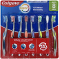 Colgate Total Advanced Whitening Whole Mouth Clean Toothbrush, 8 Count (Soft)