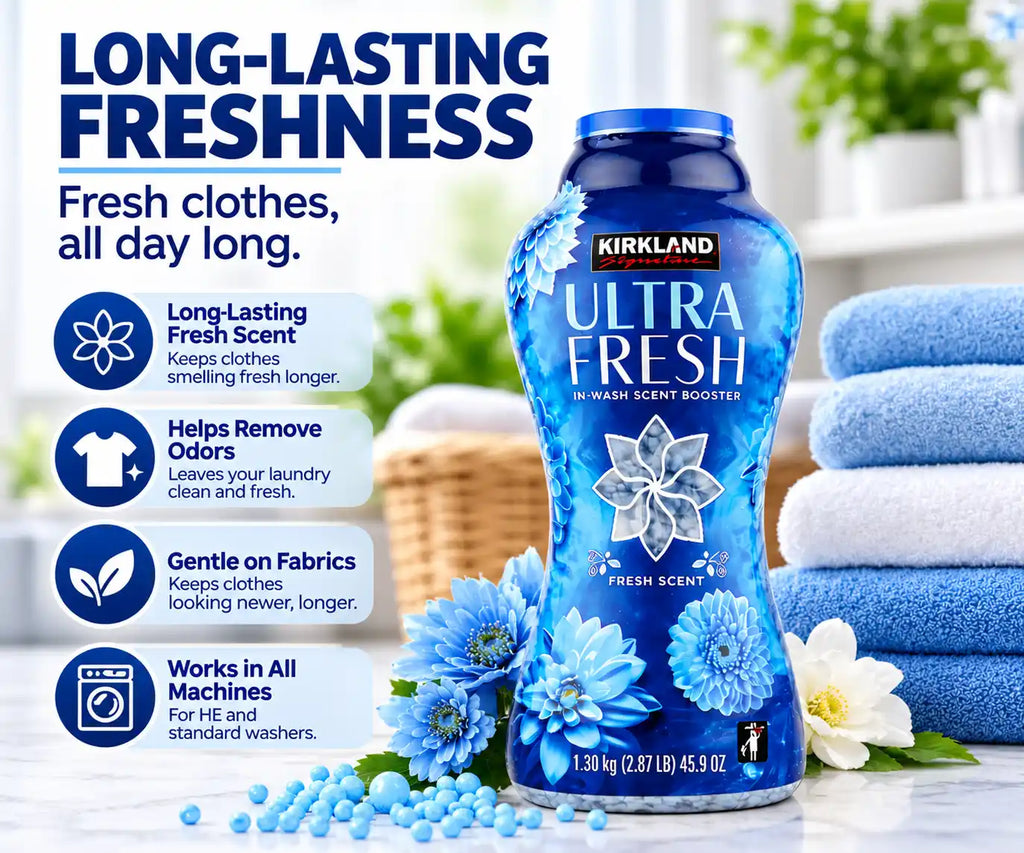 Kirkland Signature Ultra Fresh In-Wash Scent Booster, Fresh Scent, Laundry Fragrance Beads, 45.9 oz (1.30 kg)
