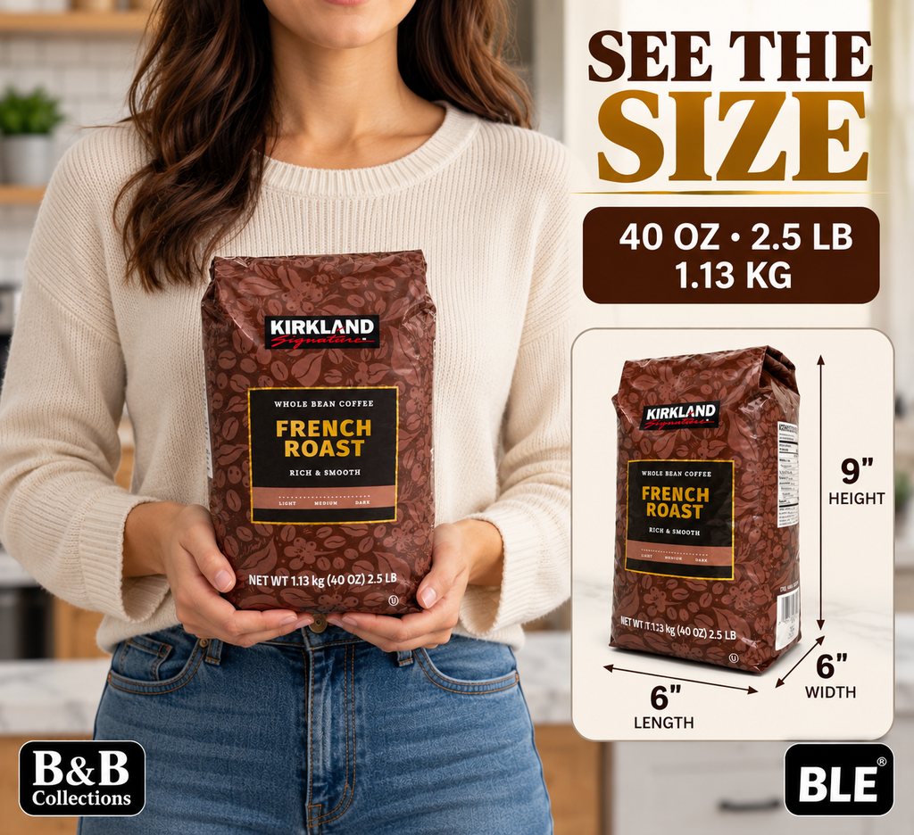 Kirkland Signature French Roast Whole Bean Coffee, Rich & Smooth Dark Roast Arabica Blend, 40 oz (2.5 lb / 1.13 kg)