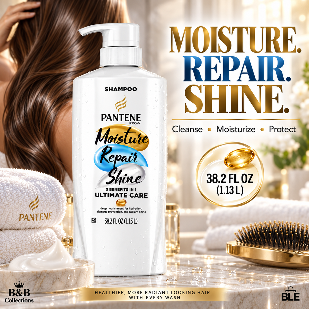 Pantene Pro-V Moisture Repair + Shine Ultimate Care Shampoo, 38.2 fl oz