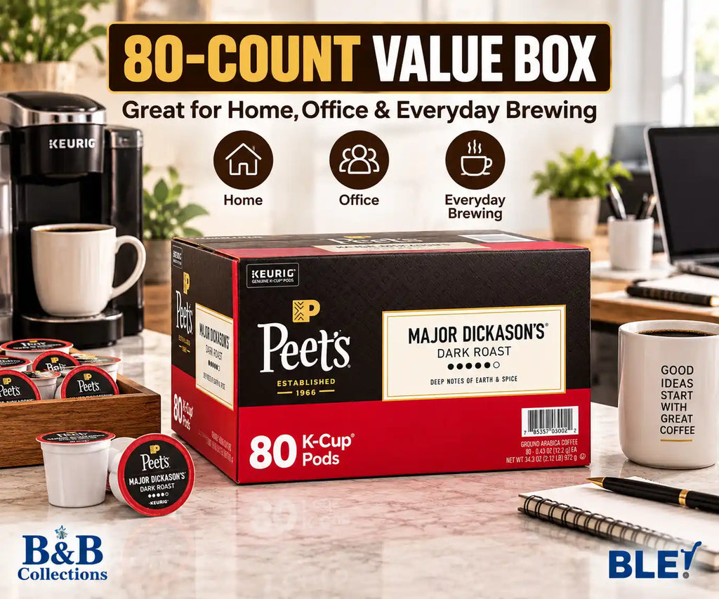 Peet’s Coffee Major Dickason’s Blend Dark Roast K-Cup Pods, Deep Notes of Earth & Spice, 80 Count