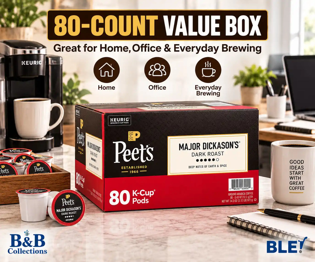 Peet’s Coffee Major Dickason’s Blend Dark Roast K-Cup Pods, Deep Notes of Earth & Spice, 80 Count