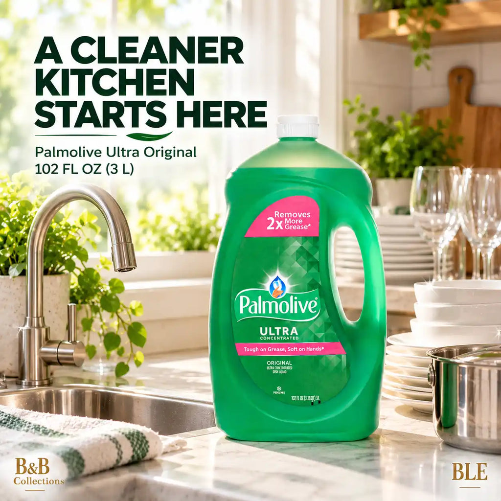 Palmolive Ultra Original Concentrated Dish Liquid, 102 fl oz (3 L), Powerful Grease-Cutting Formula, Tough on Grease, Soft on Hands, Large Economy Bottle