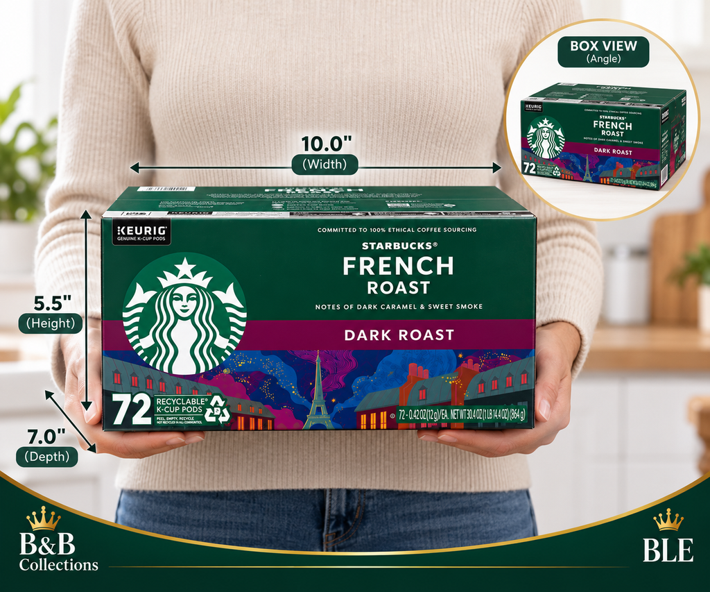 Starbucks French Roast Dark Roast Coffee K-Cup Pods, Keurig Compatible, 72 Count