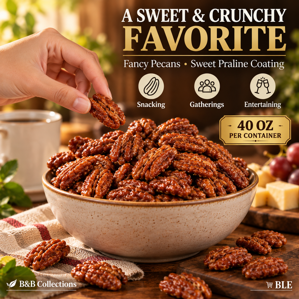 Kirkland Signature Praline Pecans, Fancy Pecans with Sweet Praline Coating, 40 oz per Container