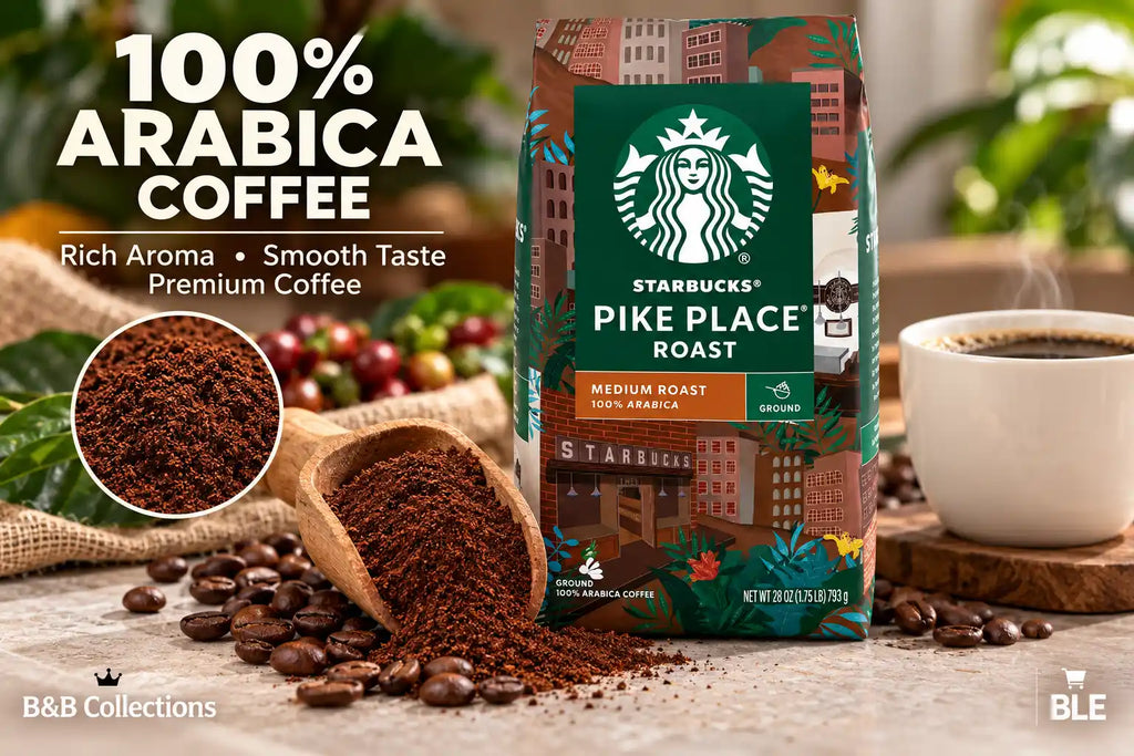 Starbucks Pike Place Roast Ground Coffee, Medium Roast, 100% Arabica Coffee, Smooth & Balanced, 28 oz (793 g)