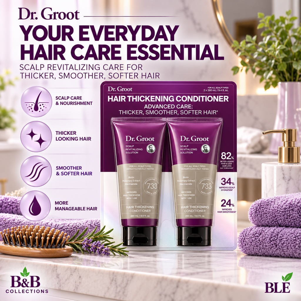 Dr. Groot Hair Thickening Conditioner, Scalp Revitalizing Formula with Biotin, Niacinamide & Rosemary Extract, for Thicker, Smoother, Softer Hair, 9.4 fl oz Each, 2-Pack