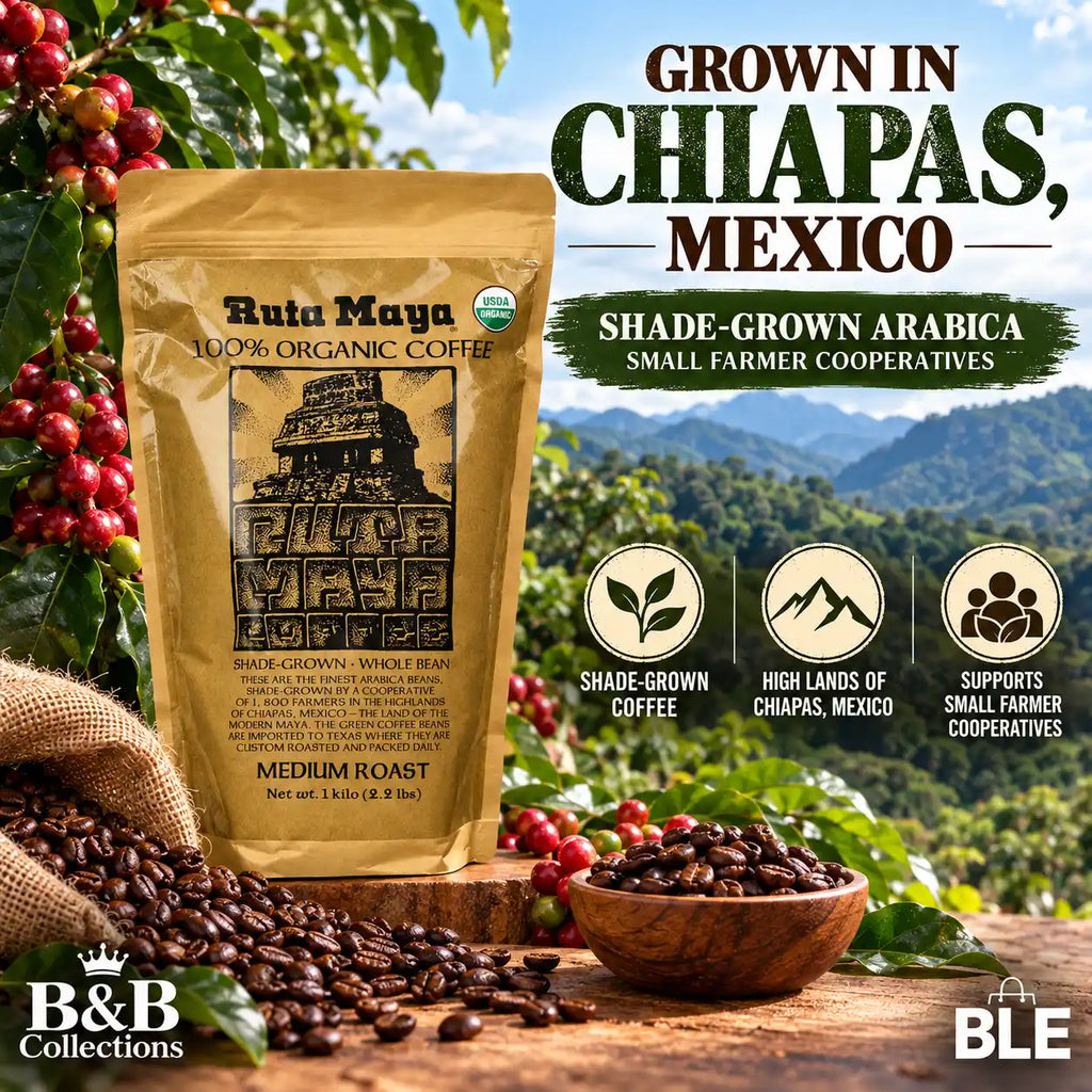Ruta Maya Organic Coffee Medium Roast 2.2 Pounds