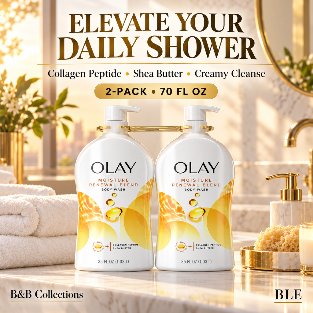 Olay Ultra Moisture Renewal Blend Body Wash with Collagen Peptide & Shea Butter, Moisturizing Body Cleanser, 35 fl oz Each, 2-Pack (70 fl oz Total)