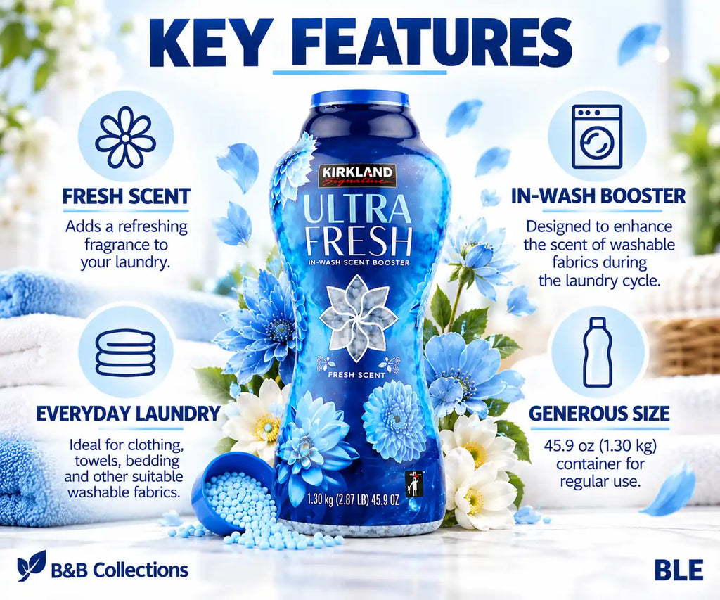 Kirkland Signature Ultra Fresh In-Wash Scent Booster, Fresh Scent, Laundry Fragrance Beads, 45.9 oz (1.30 kg)