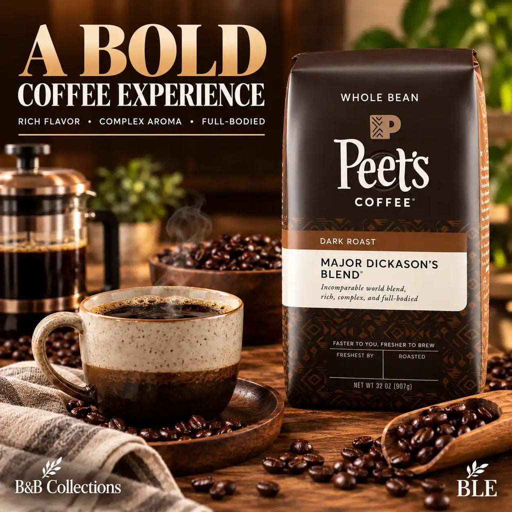 Peet's Coffee Major Dickason's Blend Dark Roast Whole Bean Coffee, 32 oz (2 lb), Rich & Full-Bodied