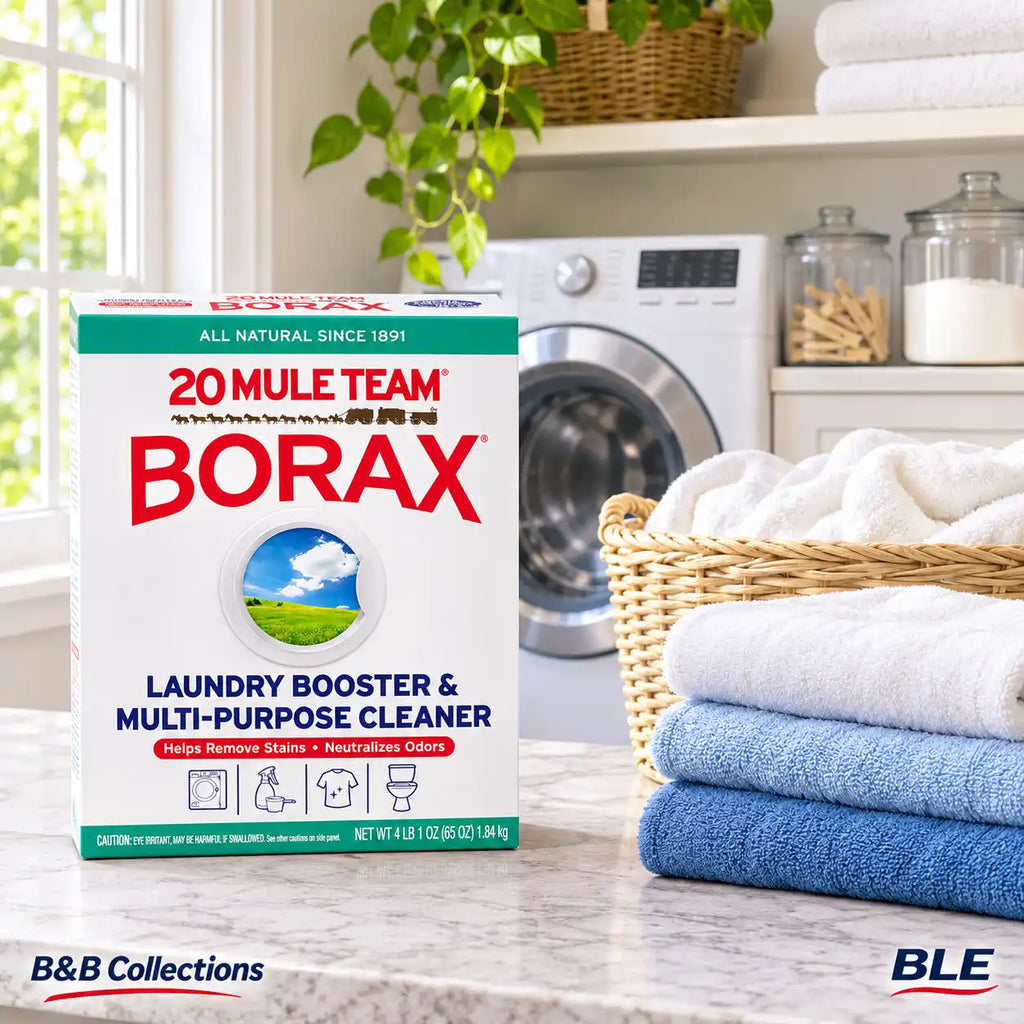 20 Mule Team Borax Laundry Booster & Multi-Purpose Cleaner, 65 oz (4 lb 1 oz), Natural Mineral Powder, Stain & Odor Remover